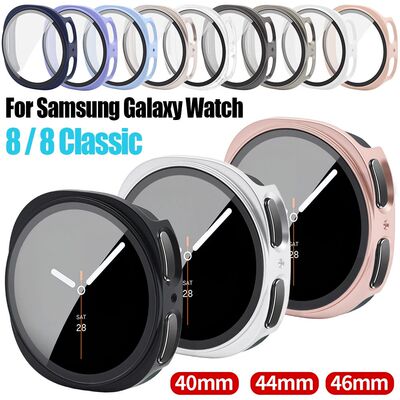 Tempered Glass+Case for Samsung Galaxy Watch 8 44mm40mm