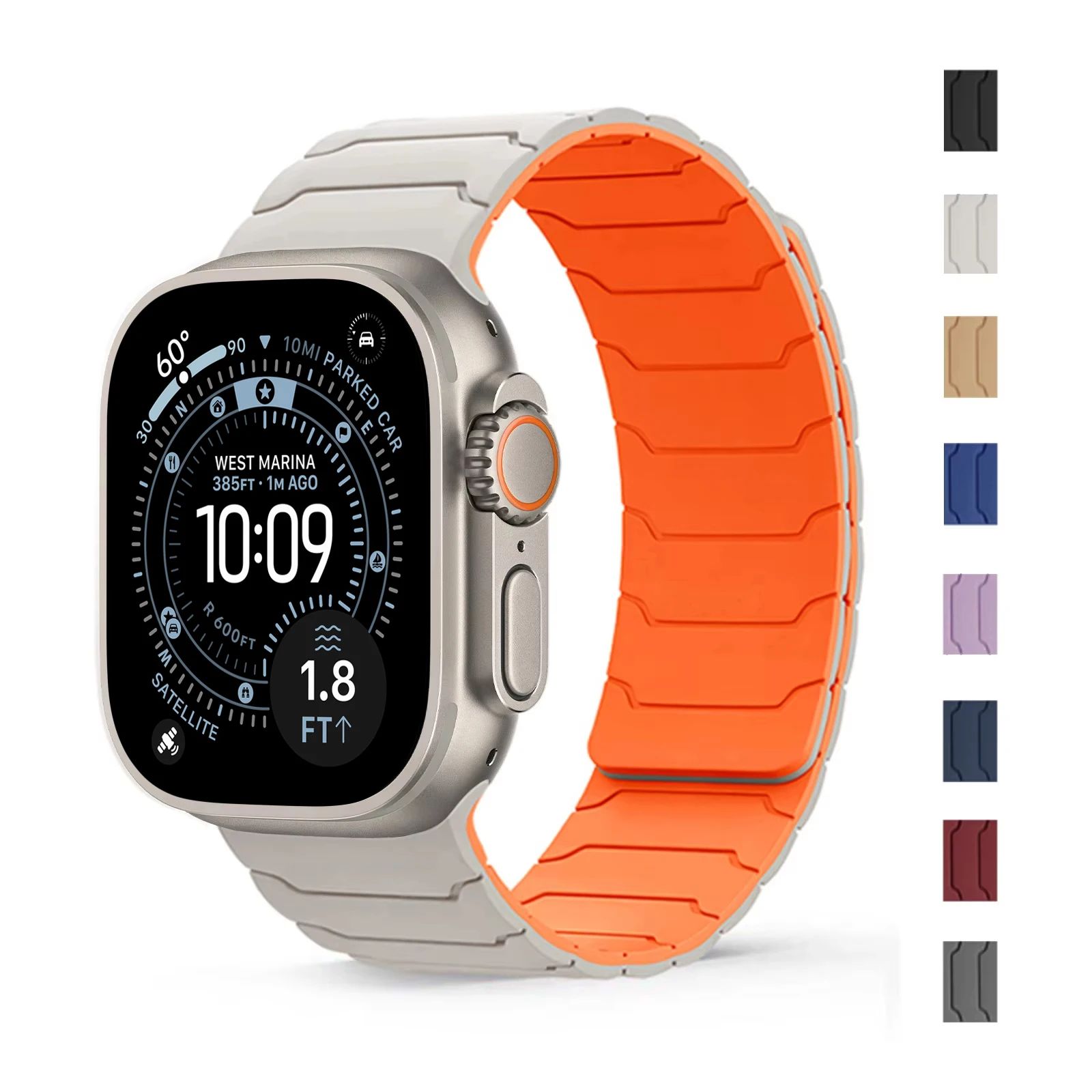 magnetic Strap For Apple Watch Band ultra 2 3 49mm 44mm图片