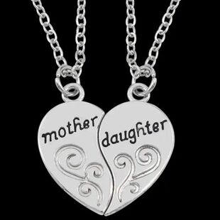 2pcs Antique Silve-plated Necklace Fashionable Mothe