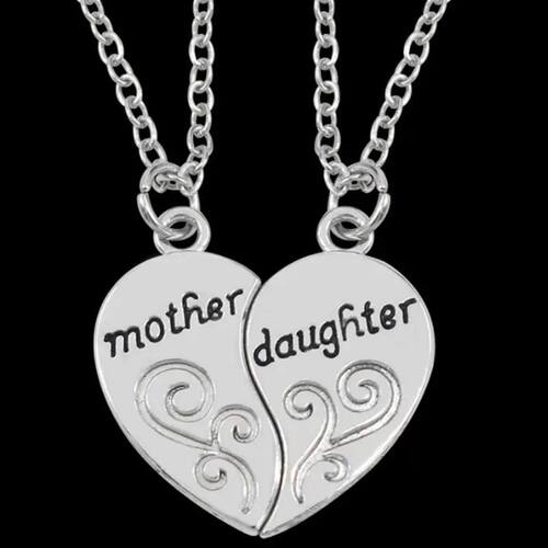 2pcs Antique Silve-plated Necklace Fashionable Mothe
