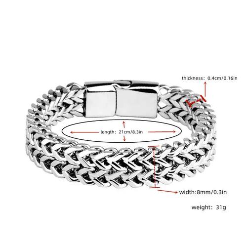 Explosive Hip Hop Stainless Steel Front and Back Men's