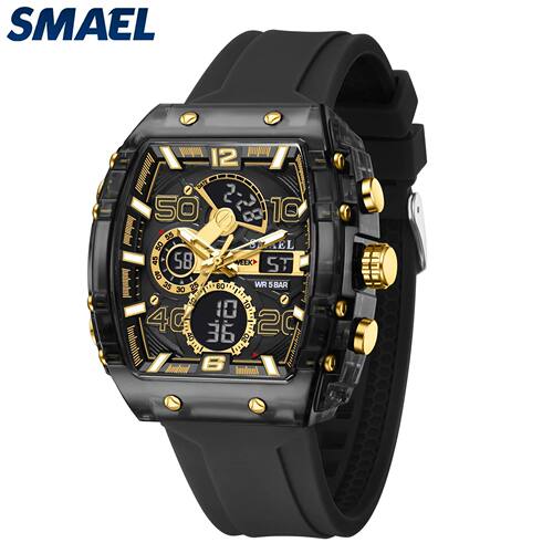 Brand 8109 New electronic watch fashion square dual