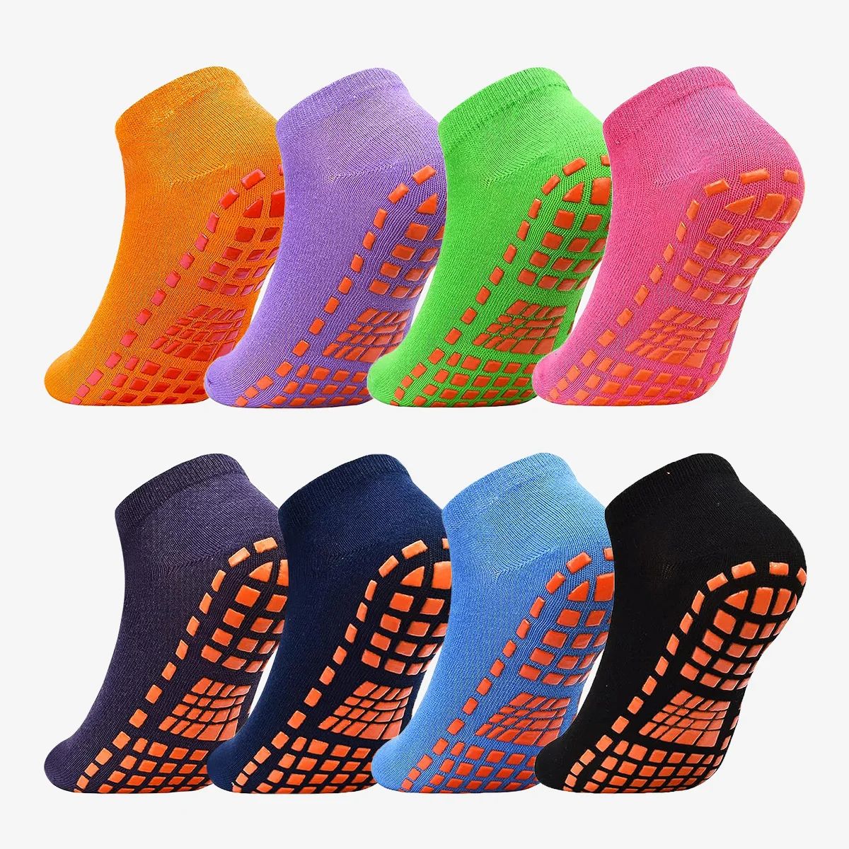 1/4 Pairs Unisex Silicone Non Slip Grip Trampoline Socks