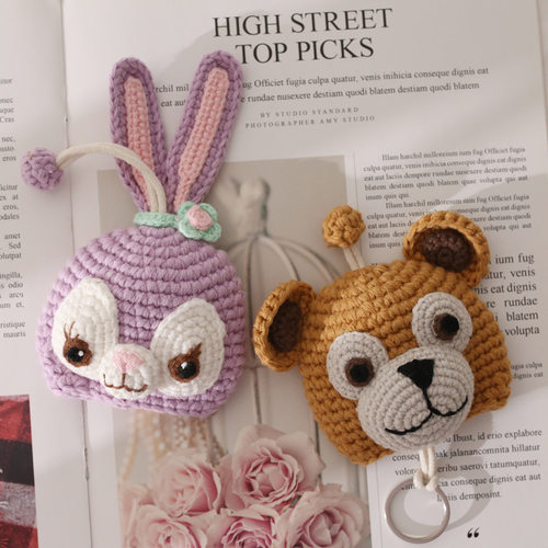 Classic Cartoon Wool Key Case Girl's Cute Cartoon Key
