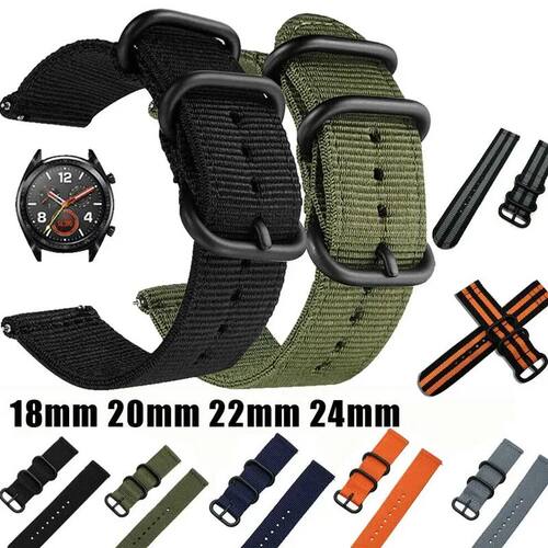 18mm 20mm 22mm 24mm Nylon Fabric Watch Bands Sport Strap