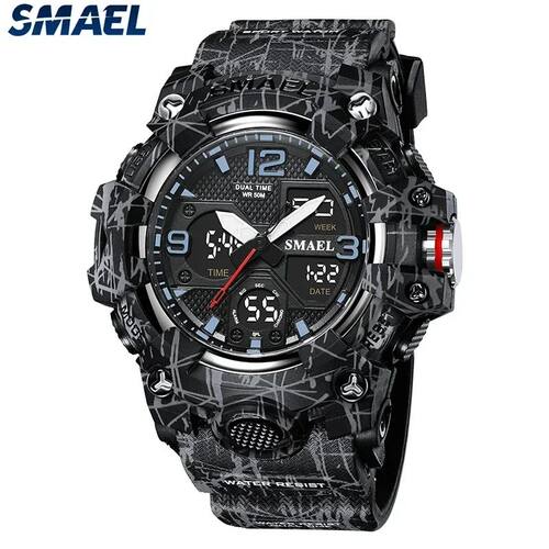 Camouflage Style 50M Waterproof Clock Alarm Stopwatch