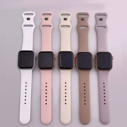 Silicone Strap For Apple Watch Bands 40mm 44mm 46mm 45mm
