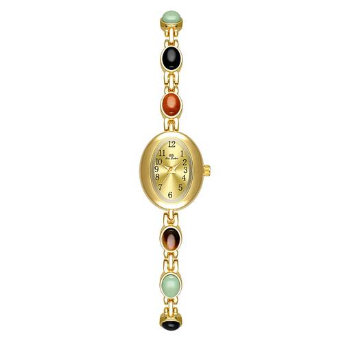 Women's watch Vintage Natural Colorful Jade Bracelet
