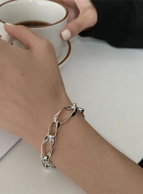VENTFILLE 925 Sterling Silver Thick Chain Bracelets for
