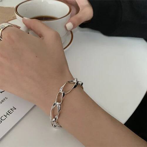 VENTFILLE 925 Sterling Silver Thick Chain Bracelets for