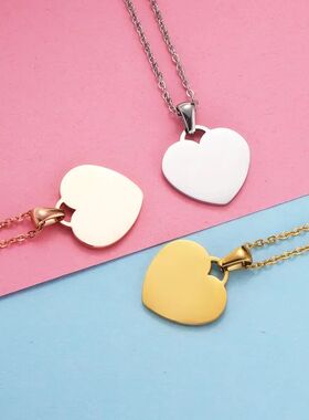 10Pcs chaine acie inoxydable 20/25mm Heat Pendant Necklace