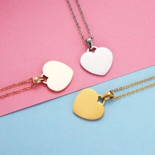 10Pcs chaine acie inoxydable 20/25mm Heat Pendant Necklace