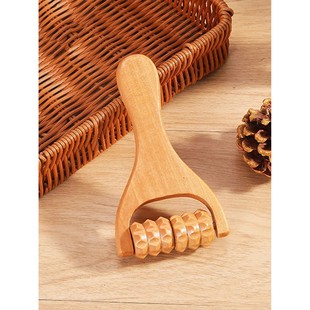 Roller Face Massager Body Shoulder Therapy Wooden
