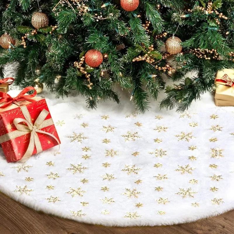 38cm White Chistmas e Skit Snowflakes Plush Capet Xmas Floo