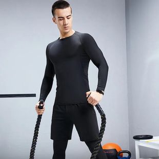 Fitness Sleeve Shirt Running Tight Men Long Compression