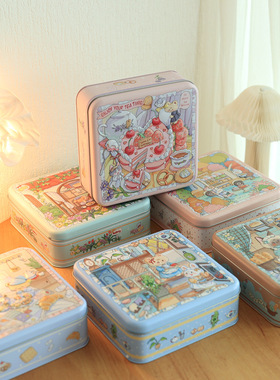 17cm Squae Biscuit Box Squae Tinplate Box Gift Box Ion Box