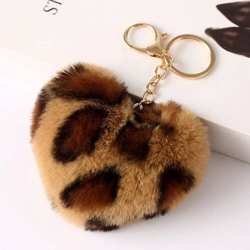 Heat Plush Pompom Keychain Set | Leopad Pint Love Hai Ball