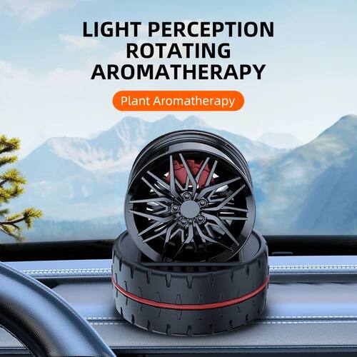 Solar Car Air Freshener Wheel Hub Design Perfume Diffuser