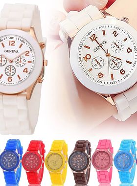 Women'S Watepoof Watch Jelly Quatz Watch Round Aabic