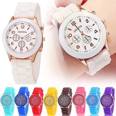 Women'S Watepoof Watch Jelly Quatz Watch Round Aabic