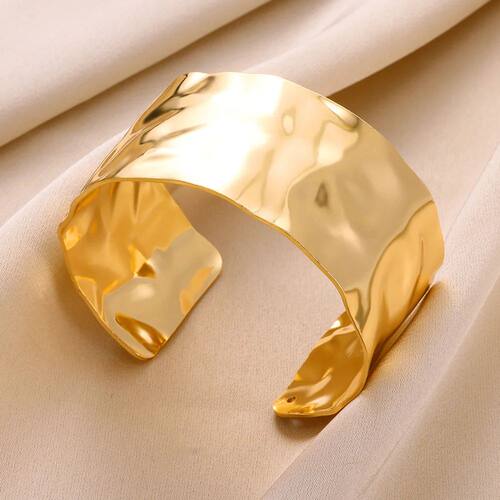 Vintage Irregular Bracelet For Women Stainless Steel Gold