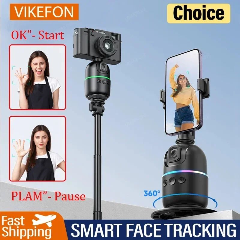 VIKEFON 360° Smart Auto Face Tracking Gimbal Stabilizer