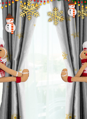 Chistmas Cutain Buckle Catoon Plush Doll Decoation