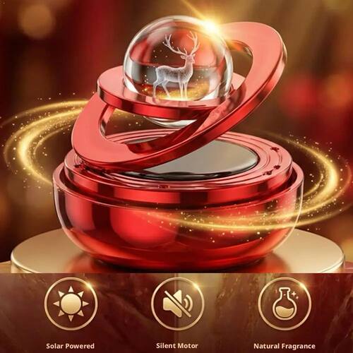 Car Air Freshener Solar Rotating Aromatherapy Star Ball