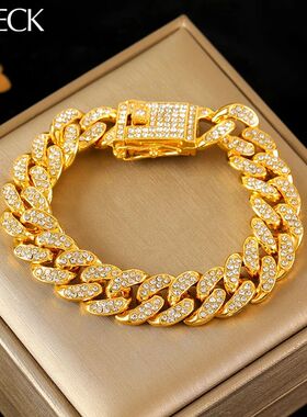 EILIECK 316L Stainless Steel Gold Color Cuban Chain