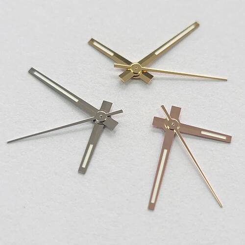 Modified Watch Hands Green Luminous Logbook Needle Silver