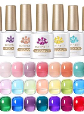 10ml Tanslucent Jelly Nude Gel Nail Polish Coloful  Vanish