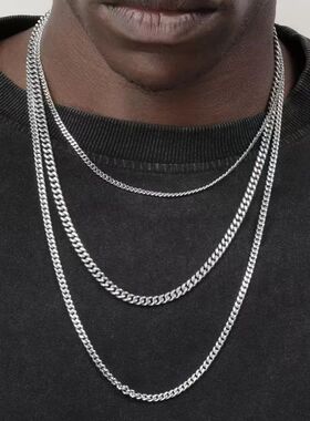 Hip Hop Cuban Chain Necklace Rock Stainless Steel Basic