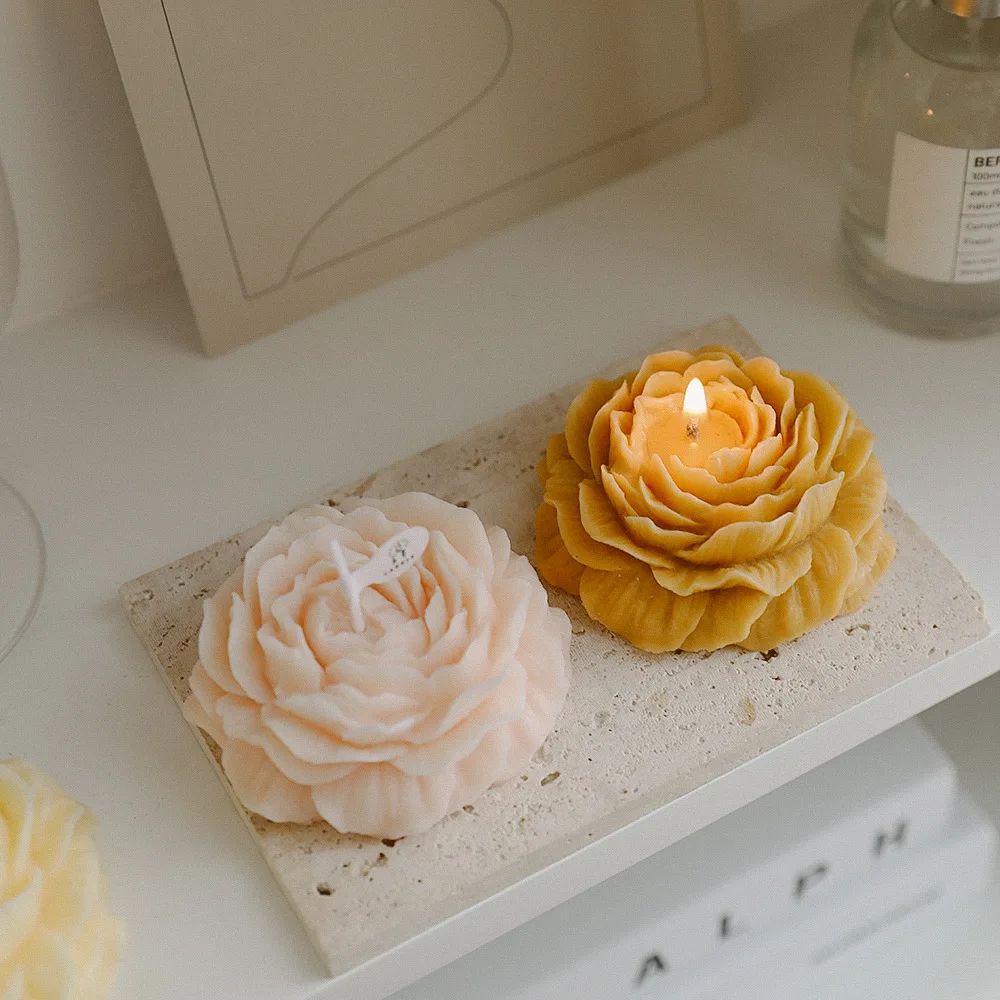 Candle Peony flowe modeling gift decoation Mothe's Day