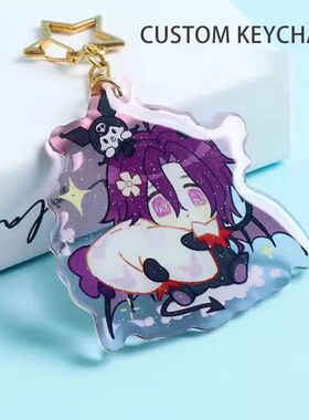 Epoxy Keycha Cartoon Key Chain Photo Customized Anime