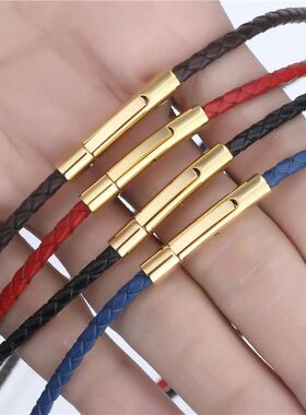 3mm Leathe Necklaces fo Men Women Black/Red/Blue/Bown Choke