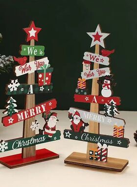 Runtow 1pc Wooden Xmas e Onaments Santa Claus Snowman 2025