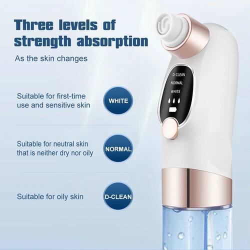 Electric Blackhead Remover Pore Vacuum Cleaner Facial Black