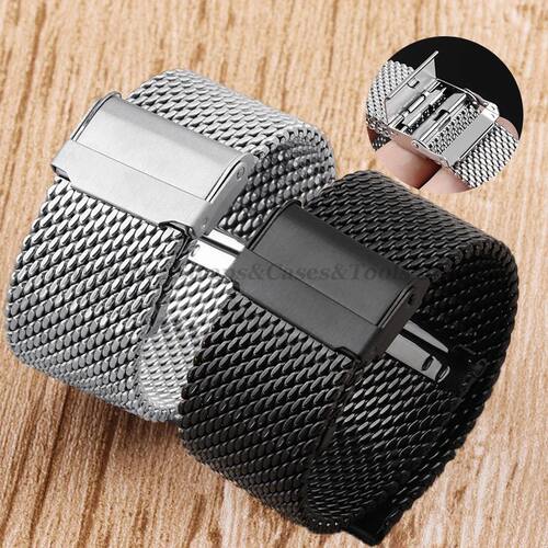 1.0mm Milanese Mesh Watch Band 3mm Thick Shark Mesh Strap
