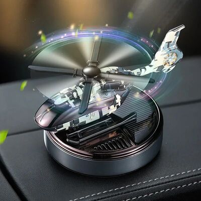Car Solar Air Freshener Automatic Rotation Essential Oil