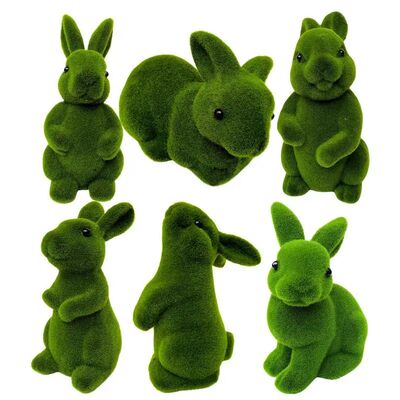 Moss Bunny Easter Spring Decor Green Turf Grass Easter