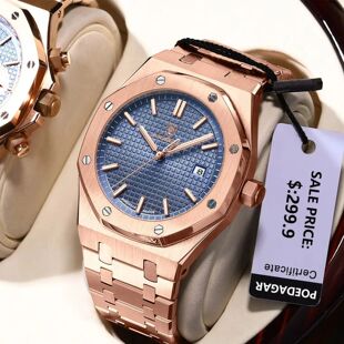 POEDAGAR Luxury Business Man Wristwatch Waterproof Luminous