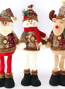 3PCS Chistmas Decoative Chistmas Dolls Reindee Snowman