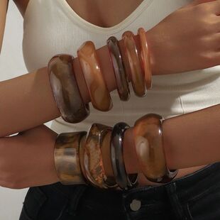 Vintage Punk Brown Coffee Thick Resin Acrylic Smudging