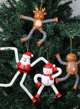 4Pcs Flexible Stchable Chistmas Hanging Onaments Santa
