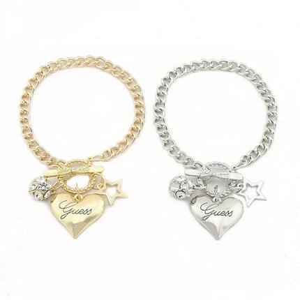 2024 New Aival Love Heat Chams Bacelets fo Women Gold Silve