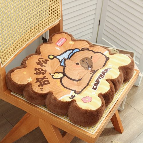 卡皮巴拉坐垫冬季学生教室椅子垫