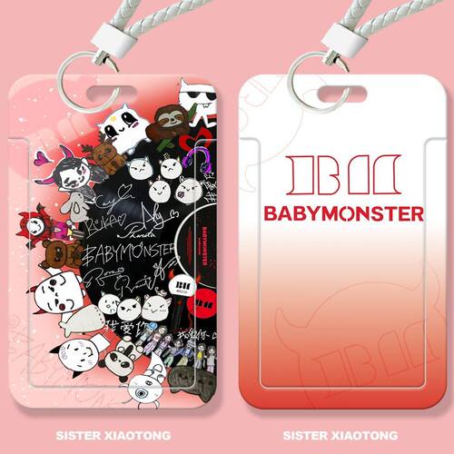 babymonster学生滑盖卡套饭卡公交卡身份证件保护套门禁卡校园