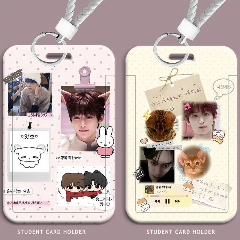 雷朋可爱涂鸦卡套学生滑盖饭卡公交卡水卡门禁卡校园卡