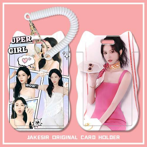 周也美女可爱周边卡套公交校园卡学生饭卡门禁卡厂牌弹簧绳