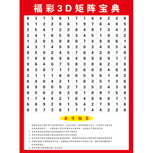 福彩3D矩阵宝典3D藏宝图海报和值跨度分区表福利彩票投注站走势图